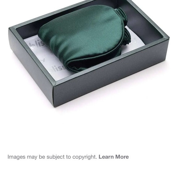 NWT Blissy Sleep Mask Silk in Emerald Green With Gift Box and Bag - Picture 3 of 6
